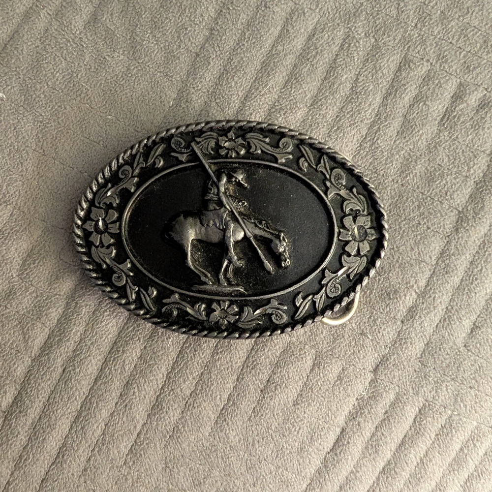 NWTO SiskiYou Handmade Pewter Numbered Native American Design Belt Buckle